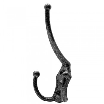 Cârlig triplu pentru haine, de perete, din metal, argintiu M007/HKS