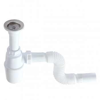 Sifon de tip butelie pentru lavoar Guclu 1 1/2" cu conductă flexibilă 40/50 mm (1305)