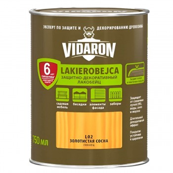 Лак алкидный Vidaron Lakierobejca защитно-декоративный золотистая сосна 0,75 л