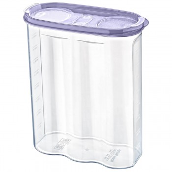 Container pentru cereale Plastart 2,4 l, transparent, cu capac, 17x24,5x7 cm, SA-940