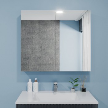 Dulap cu oglindă Bayro Optima 800x700 mm, alb mat