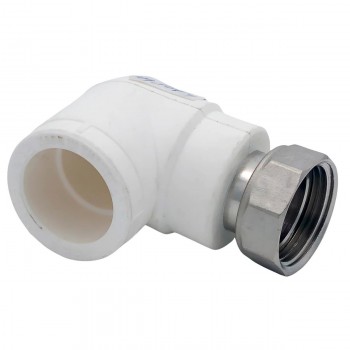 Cot din polipropilenă cu piuliță de strângere, 32 mm, 1" filet intern