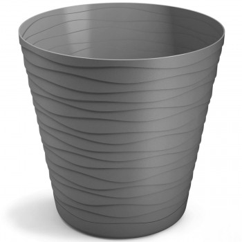 Ghiveci pentru flori Don-Plast Tedi DT21, d.210x210 mm, din plastic, gri închis
