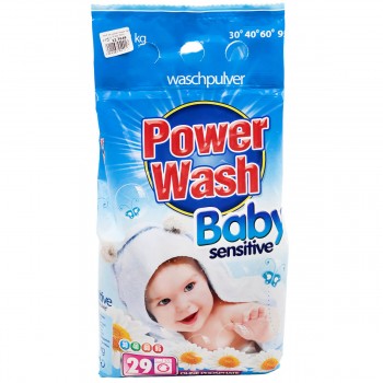 Стиральный порошок для детского белья Power Wash Baby Sensitive 2.2 кг, 29 стирок
