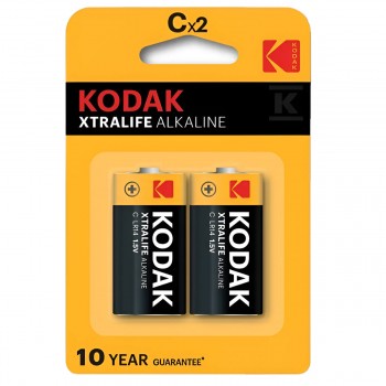Батарейки Kodak XTRALIFE щелочные C LR14 1.5 В 2 шт.