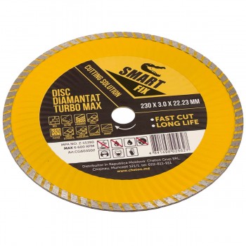 Disc diamantat Smart Fix Turbo Max 230x3.0x22.23 mm, universal