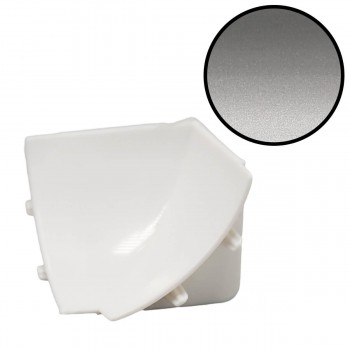Colțar intern pentru plintă de bucătărie Comfort 28 x 28 mm, din plastic, metalic 400