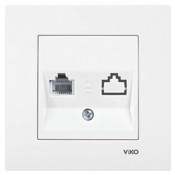 Розетка телефонная VIKO белая Karre 90960013