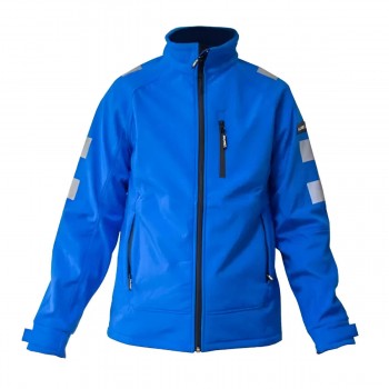 Jachetă de lucru Profmet softshell, mărime M, albastră, cu strat de protecție, 94% poliester / 6% spandex