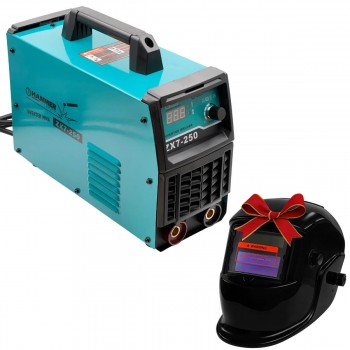 Сварочный инвертор HAMMER ZX7-250, 250 А, 220 В, MMA + маска «Хамелеон» Hammer MSC-1 DIN 16 В ПОДАРОК