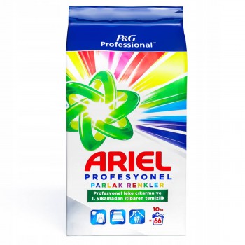 Praf de spălat rufe colorate Ariel Professional Color, 10 kg, 67 spălări, automat