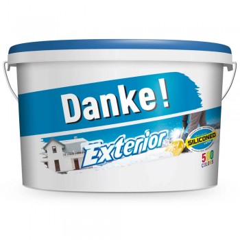 Краска водоэмульсионная силиконовая Danke Exterior белая основа 8,5 л
