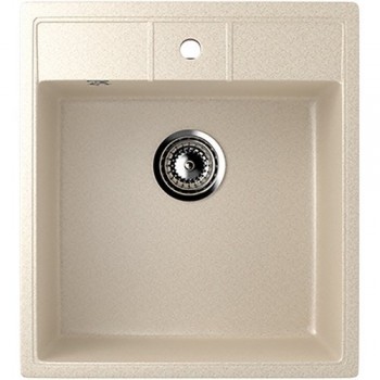 Chiuvetă pentru bucătărie Ulgran U-104 încastrată 500 x 445 x 190 mm, din marmură artificială, bej (U-406-328)