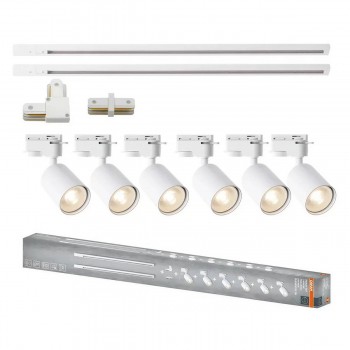 Комплект трекового освещения OSRAM ELEMENTAL, 2 м, 6 светильников GU10, однофазный, белый