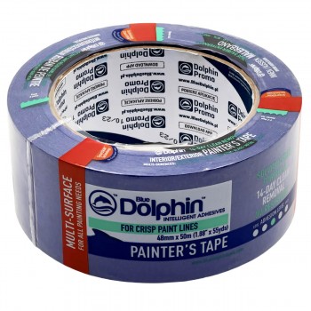 Лента малярная Blue Dolphin Creponata Profi 48 мм х 50 м синяя