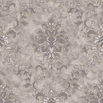 Tapet vinil pe bază de hârtie Saratovskie Oboi Cardinal 02, maro, 0,53 x 10,05 m