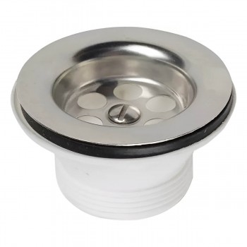 Ventil de scurgere pentru lavoar Aquant NV114-70-MR, 1 1/4" x 32 mm, grătar din oțel inoxidabil d.64 mm, fără preaplin