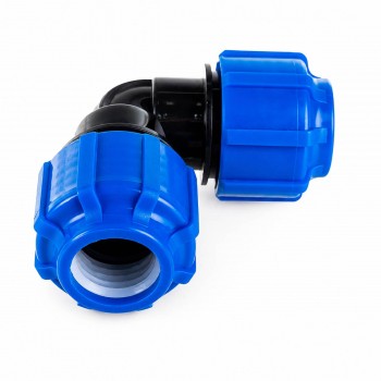 Cot compresiune egal DATKA 20x20 mm, 90°, PN16, pentru țevi din polietilenă