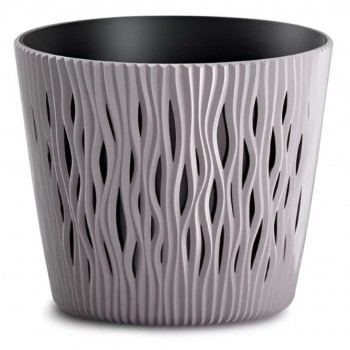 Горшок для цветов Prosperplast Sandy Round DSR160-7529U, 16x13,8 см, 1,7 л, мокка