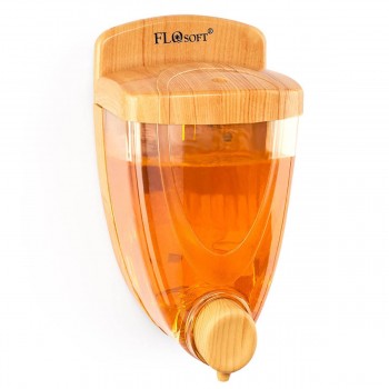 Дозатор для жидкого мыла FLOSOFT F261 350 мл, пластик, цвет дуб (эффект дерева)