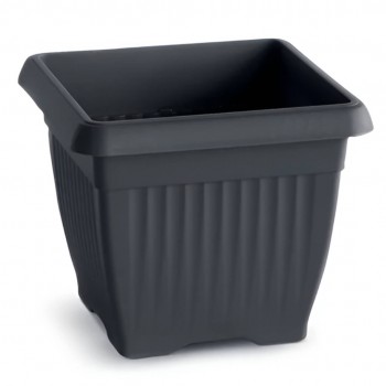 Цветочный горшок Prosperplast DKWT19-S433, 19х19х16 см, объем 3,5 л, антрацитовый