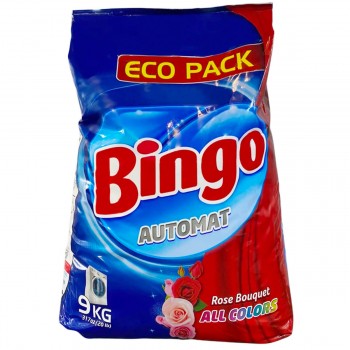 Стиральный порошок 9 кг Bingo ALL COLORS Букет роз
