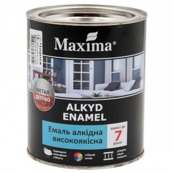 Эмаль алкидная высококачественная Maxima Alkyd Enamel вишневый, 2.3 л