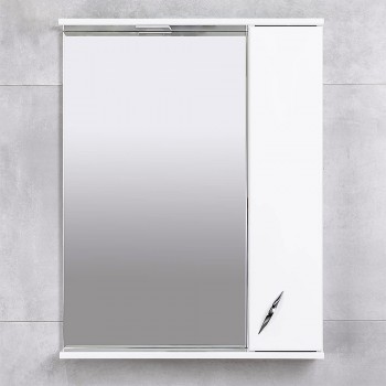Dulap cu oglindă BAYRO Dalas 644 x 750 mm dreapta alb