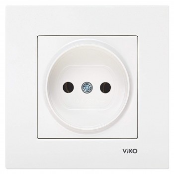 Розетка без заземления Viko белая с болтом Karre 90960407
