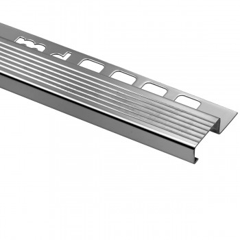 Profil pentru gresie din oțel inoxidabil pentru trepte SS-S2 DEKORA 25x10 mm, 2.5 m, Mirror
