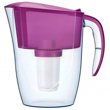 Filtru cană AQUAPHOR Dalia 2,9 L, cărtuș В5 300 L, cu capac Flip-top, roz