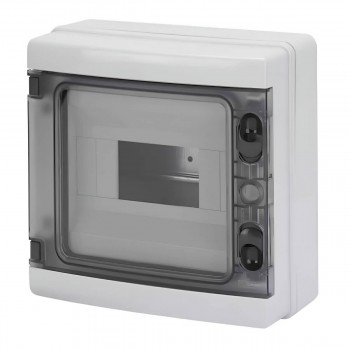 Tablou electric aparent GEWISS GW40102BS 8 module, IP65, ușă transparentă, 215x210x100 mm