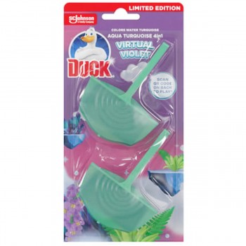 Блок для унитаза 4в1 Duck Aqua Turquoise, 2х36 г, с красителем воды