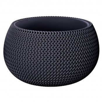 Горшок для цветов Prosperplast Splofy Bowl DKSP240-S433, 240х161 мм, 2,3 л, цвет антрацит