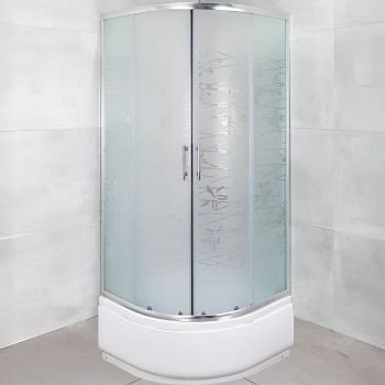 Душевая кабина Linia H2O Tessalia 900х900х1950 мм, раздвижные двери, акриловый поддон 40 см
