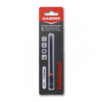 Бита Impact ударная PH2 110 мм Hammer 02610-011002
