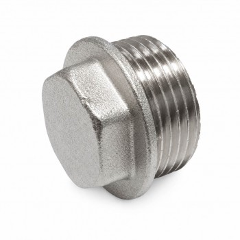Заглушка латунная никелированная Hydro‑S 1/2″, наружная резьба (НР) (Арт. 7002042)