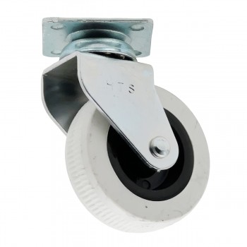 Колесо для мебели с опорой поворотное белое 50х20 мм HTC-32