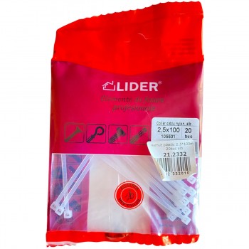 stjazhka-kabel-naja-lider-100kh2-5-mm-nejjlonovaja-belaja-20-shtuk-art-105531