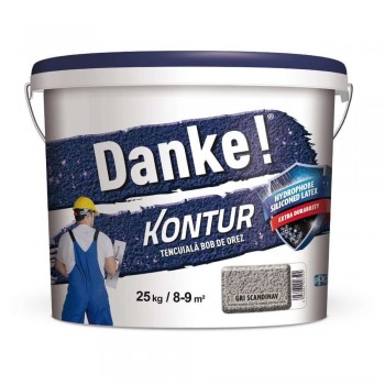 Декоративная фасадная штукатурка Danke Kontur Барашек 1,5 мм, серый Scandinav, 25 кг