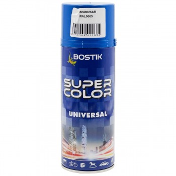Spray email BOSTIK Super Color UNIVERSAL RAL 5005 semnal albastru, lucios, 400 ml