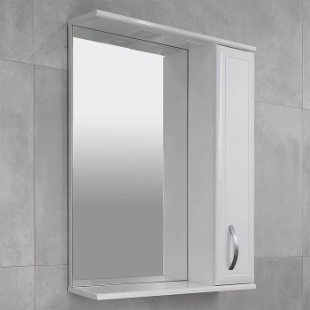 Зеркальный шкаф BAYRO Allure 650х750 мм правая белый