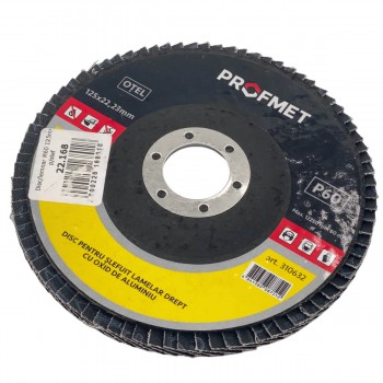 Disc lamelar pentru metal/lemn Profmet 125x22,23 mm P60 (Art. 310632)