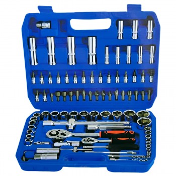 Набор торцевых головок и бит NEW TOOLS 94 предмета 1/2″ и 1/4″ с трещотками в кейсе 3115B