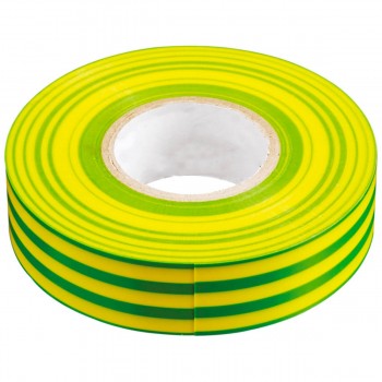 Bandă izolantă Scley 19 mm x 20 m galben-verde