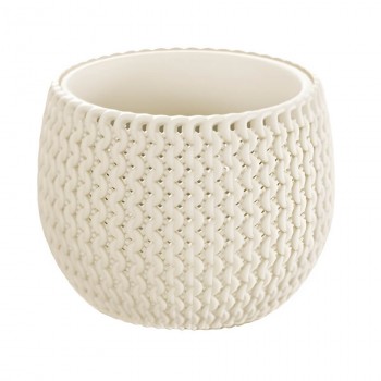 Горшок круглый Prosperplast Splofy Bowl 180х136 мм, 1.4 л, кремовый DKSP180-CY728
