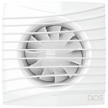 Вентилятор осевой DICITI SILENT 4C TURBO с обратным клапаном 155х155 мм d100 мм белый