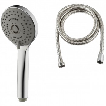 Set de duș cu pară și furtun, crom H865BS