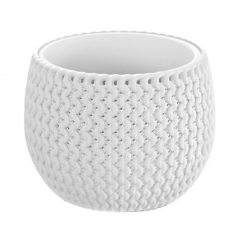 Горшок круглый Prosperplast Splofy Bowl 180х136 мм, 1.4 л, белый DKSP180-S449