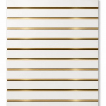 Панель декоративная самоклеящаяся ПВХ белый с золотыми полосами 120х300 см 2.5 мм QD-F78